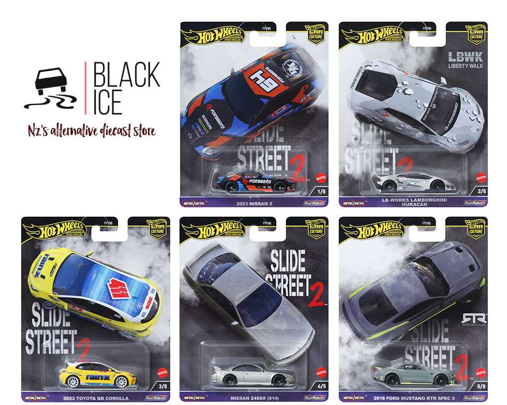 Hot Wheels 1/64 Car Culture  Slide Street  H [Set of 5]