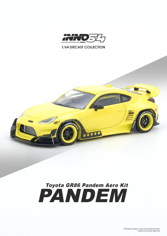 [ETA:  Sep 2025 ] Inno64 1/64 TOYOTA GR86 "PANDEM" Yellow