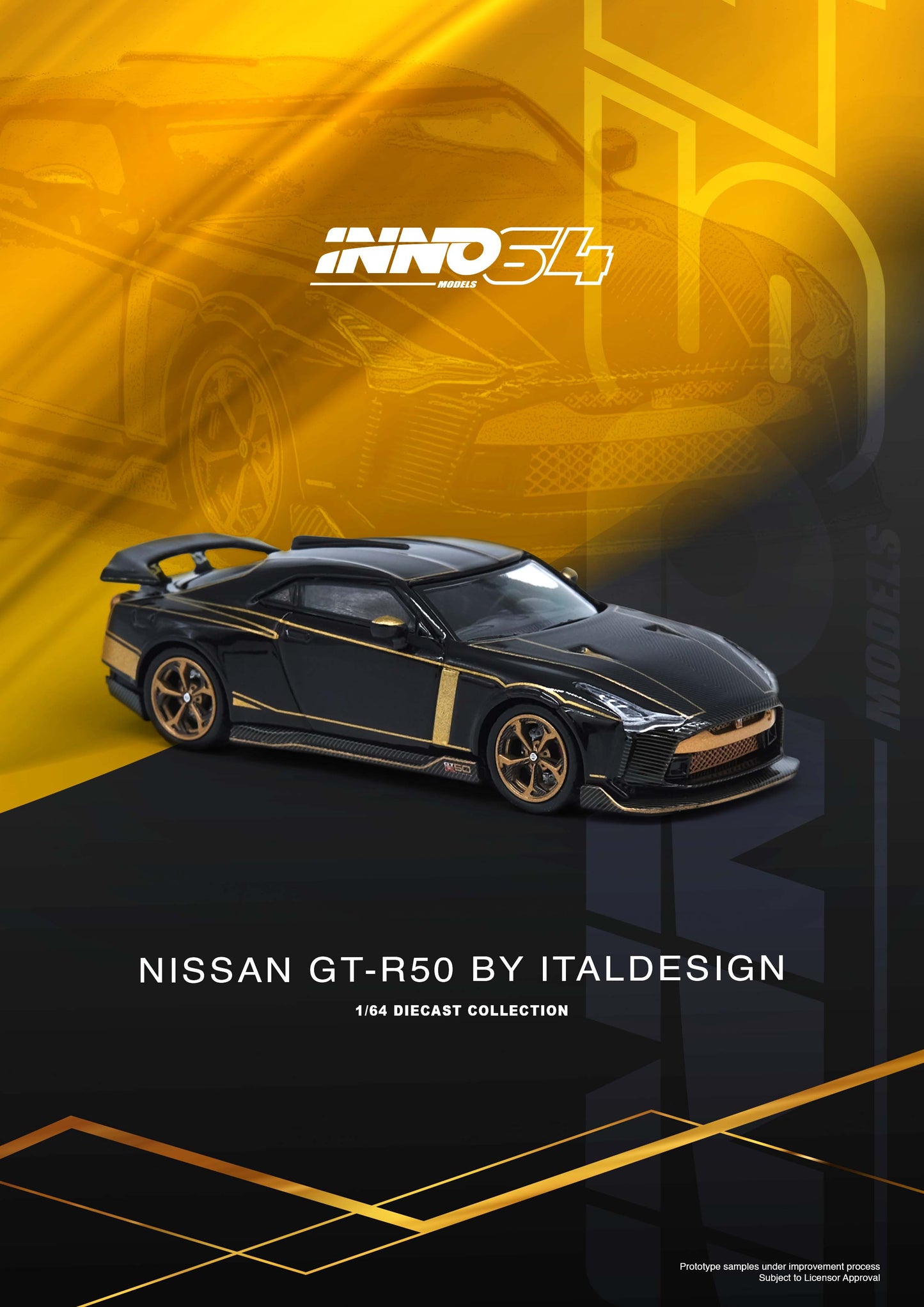 [ETA:  Mar 2025 ] Inno64 1/64 NISSAN GT-R50 By ITALDESIGN Black