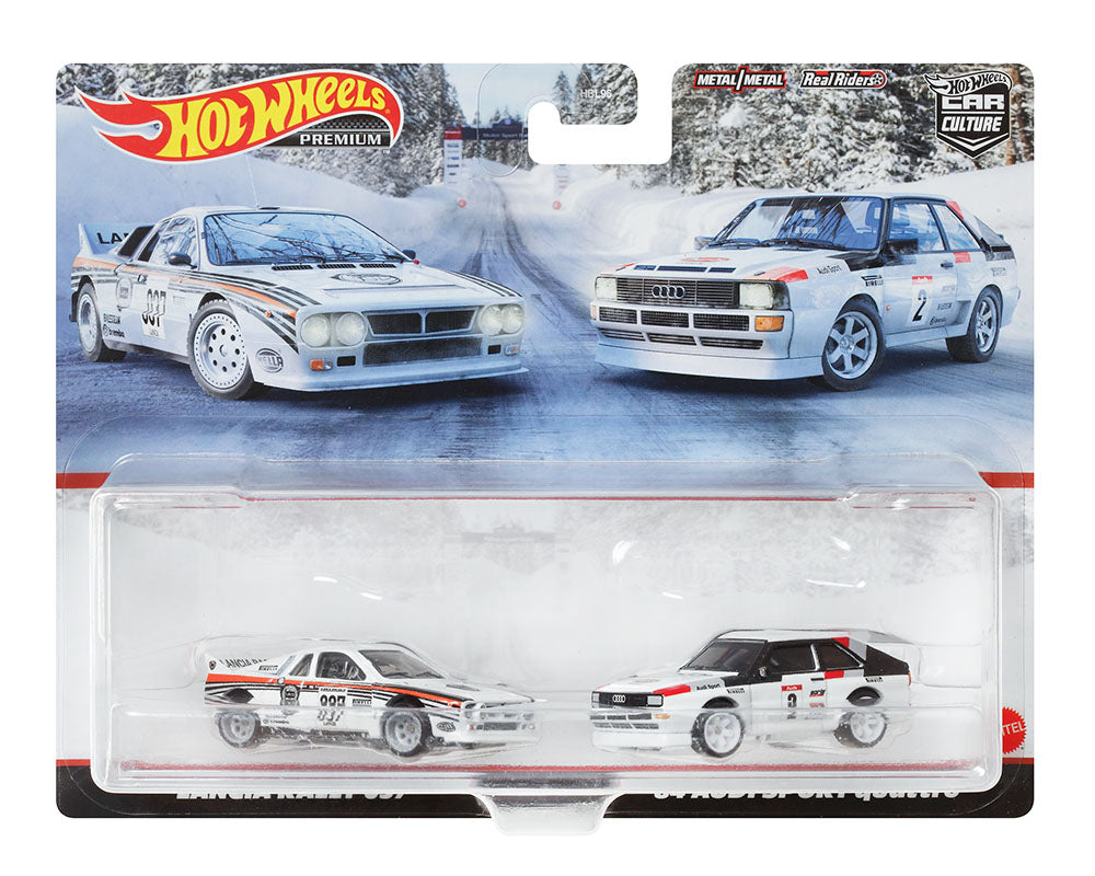 Hot Wheels 1/64 Premium Car Culture 2-Pack Rally Lancia / Audi