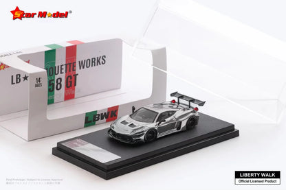 Star Model 1/64 LBWK LB-Silhouette Works 458 GT Chrome Silver-Grey Star Model 1/64 LBWK LB-Silhouette Works 458 GT Chrome Silver-Grey