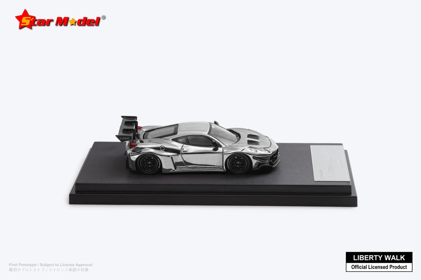 Star Model 1/64 LBWK LB-Silhouette Works 458 GT Chrome Silver-Grey