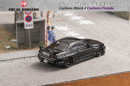 Focal Horizon 1/64 Skyline R33 GT-R  BCNR33 Full Carbon - Black/ Purple