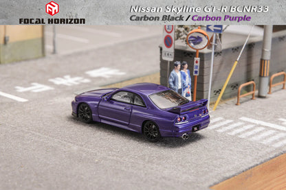 Focal Horizon 1/64 Skyline R33 GT-R  BCNR33 Full Carbon - Black/ Purple