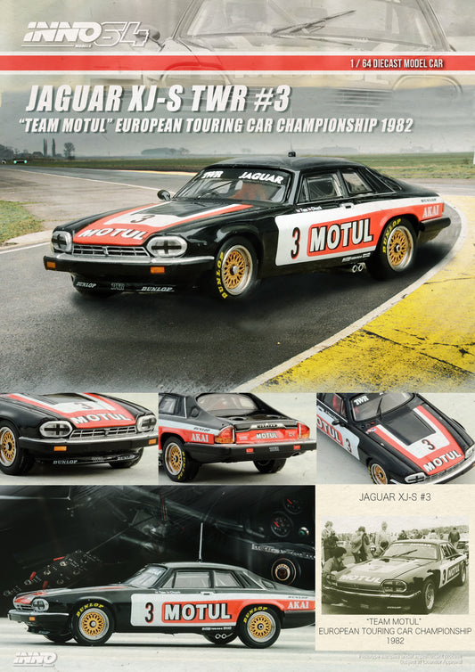 [ETA:  Jun 2024 ] Inno64 1/64 JAGUAR XJ-S TWR #3 "TEAM MOTUL" European Tooling Car Championship 1982 T. Walkinshaw / C. Nicholson