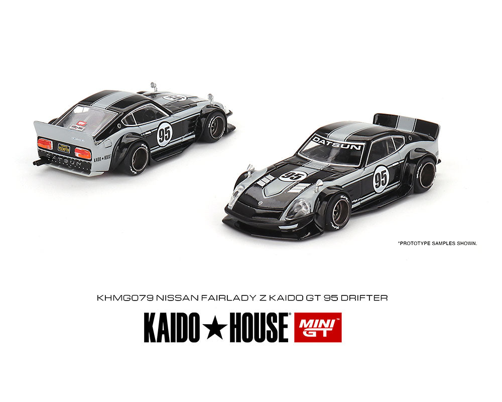 [ETA: August 2023] Mini GT x  Kaido★House 1:64  Nissan Fairlady Z Kaido GT 95 Drifter V1 – Black Grey – Limited Edition
