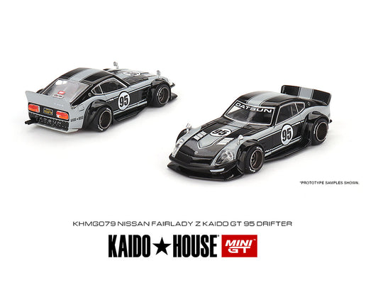 Mini GT x Kaido★House 1/64 Nissan Fairlady Z Kaido GT 95 Drifter V1 – Black Grey – Limited Edition