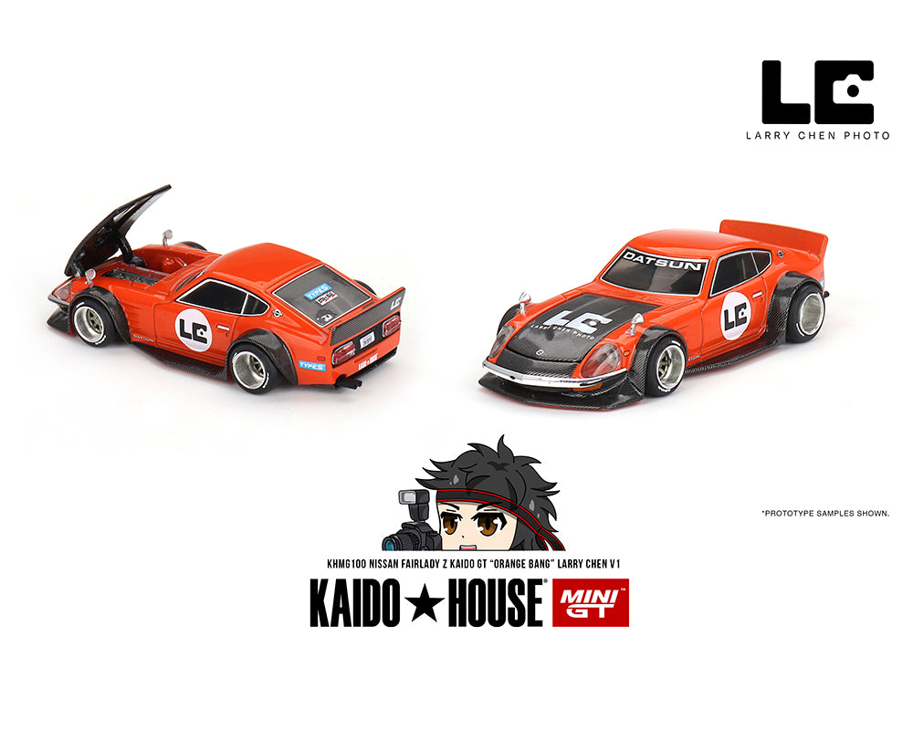 [ETA:  Jun 2024 ] Kaido★House x Mini GT 1/64 Nissan Fairlady Z Kaido GT “ORANGE BANG” Larry Chen V1