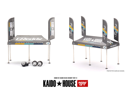 [ETA:  Jun 2024 ] Kaido★House x Mini GT 1/64 Kaido House GREDDY Tent V1- Limited Edition