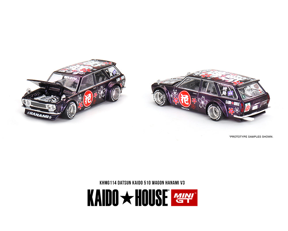 [ETA:  Sep 2024 ] Mini GT x Kaido★House 1/64 Datsun KAIDO 510 Wagon Hanami V3 – Magic Purple