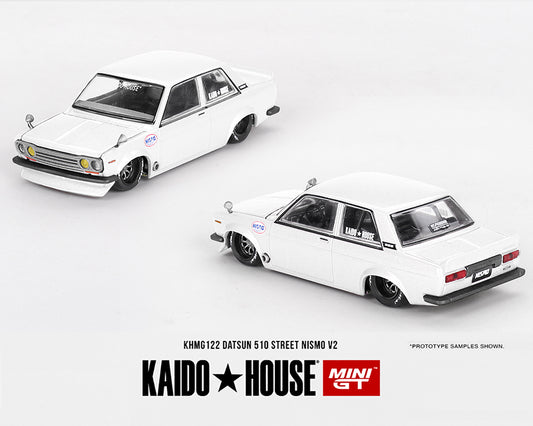 [ETA:  Nov 2024 ] Mini GT x Kaido★House 1/64 Datsun 510 Street Nismo V2 - White