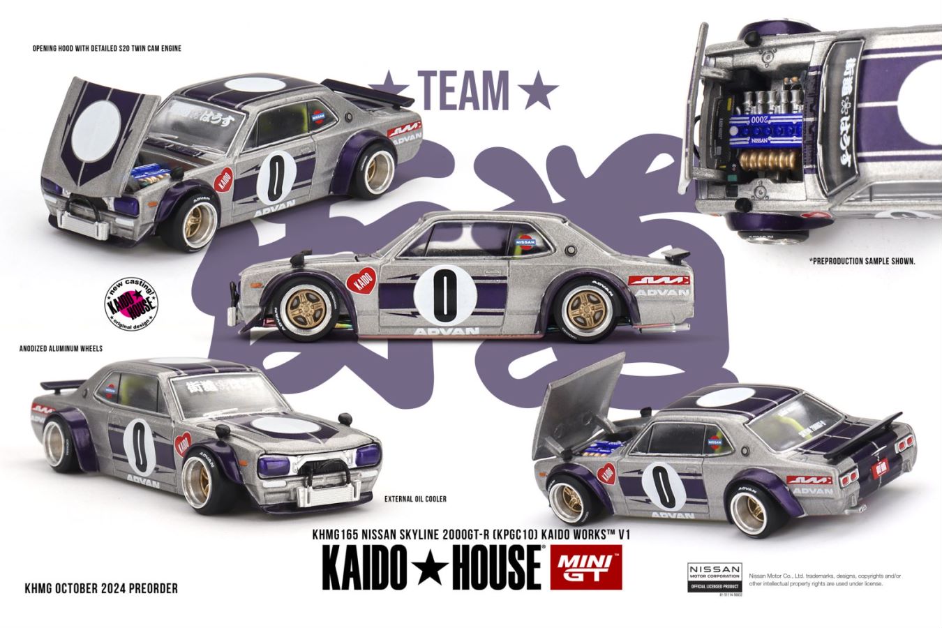 Kaido House x Mini GT Nissan Skyline GT-R (R33) Active Carbon R V1 - 1:64  (2024 Limited Edition)