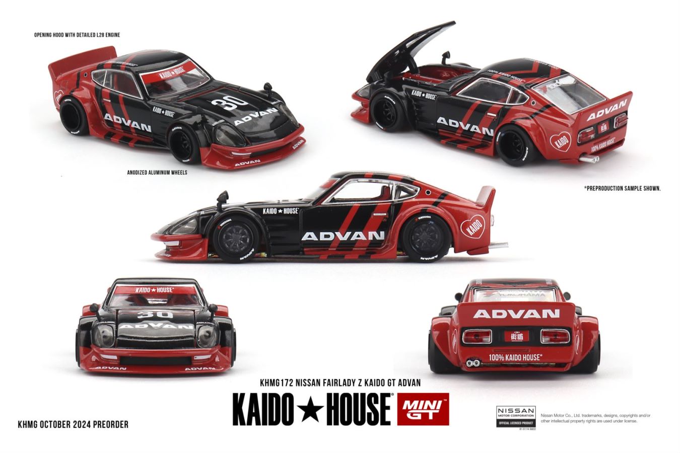 [ETA:  Nov 2025 ] Kaido★House x Mini GT 1/64 Nissan Fairlady Z Kaido GT ADVAN