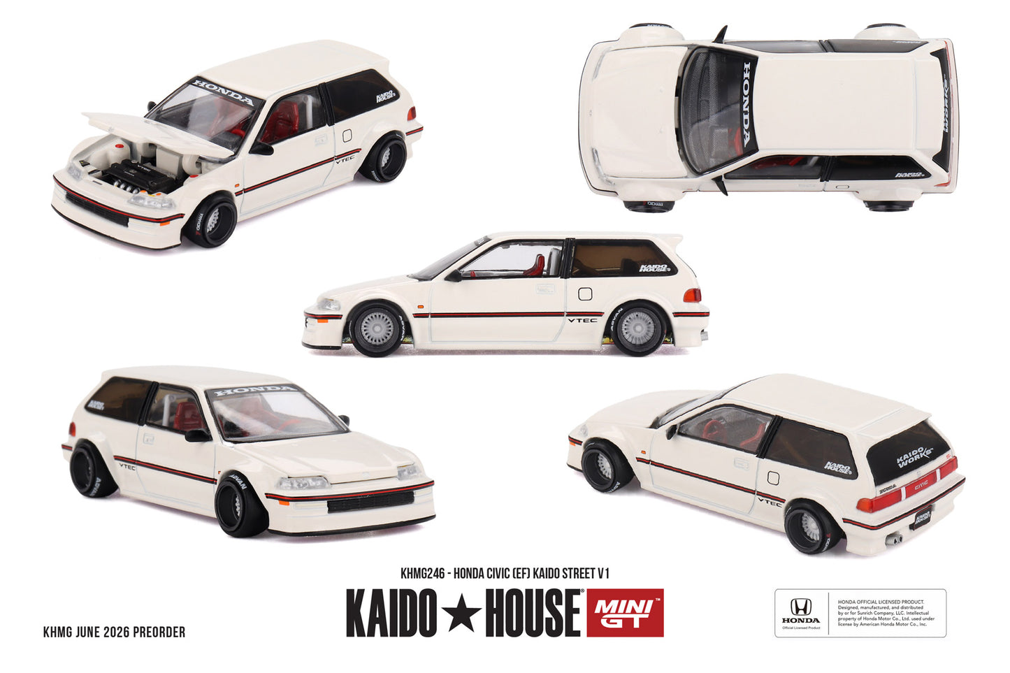 [ETA:  Apr 2027 ] Mini GT x Kaido★House 1/64 Honda Civic (EF) Kaido Street V1