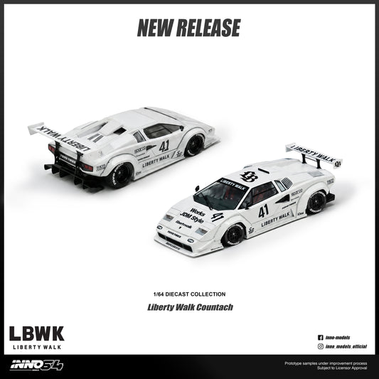 [ETA:  Nov 2026 ] Inno64 1/64 LIBERTY WALK COUNTACH (**With Chance of Chase**)