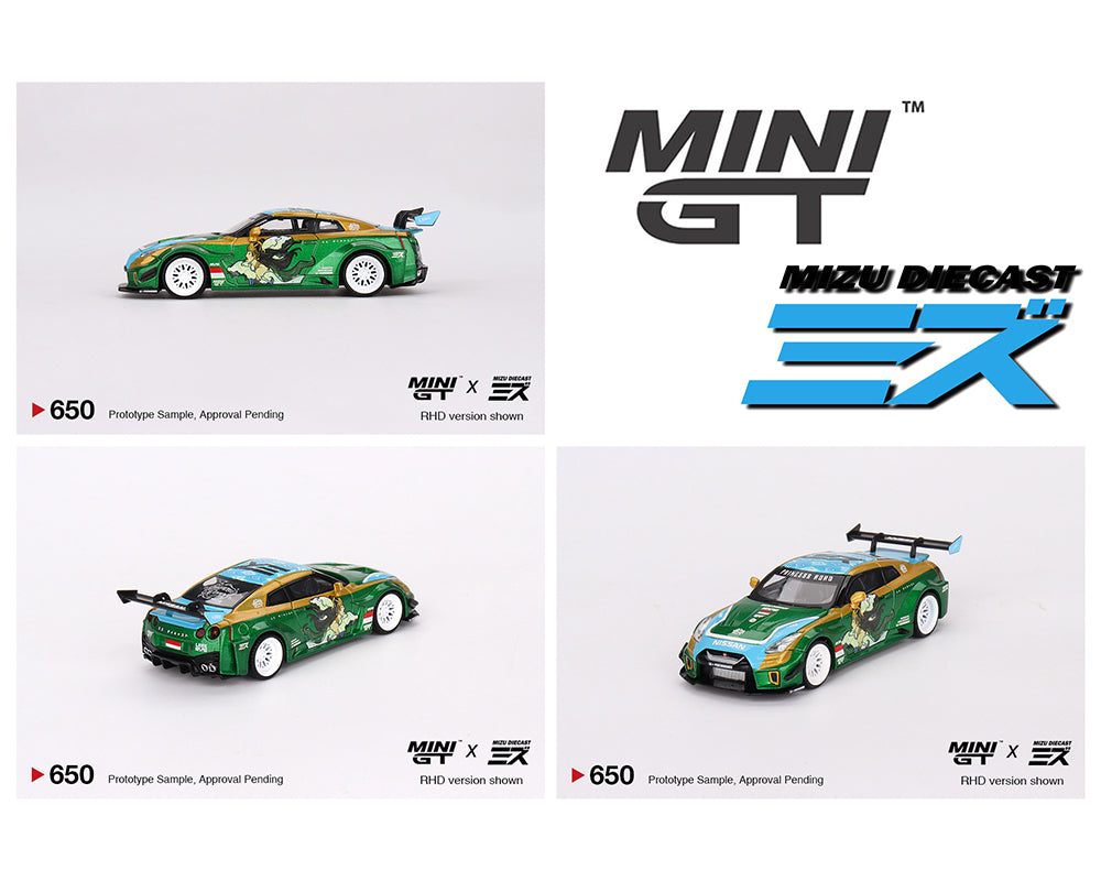 Mini GT x MIZU Diecast 1/64 LB-Silhouette WORKS GT NISSAN 35GT-RR Ver.2 “RORO” ***in clamshell blister***