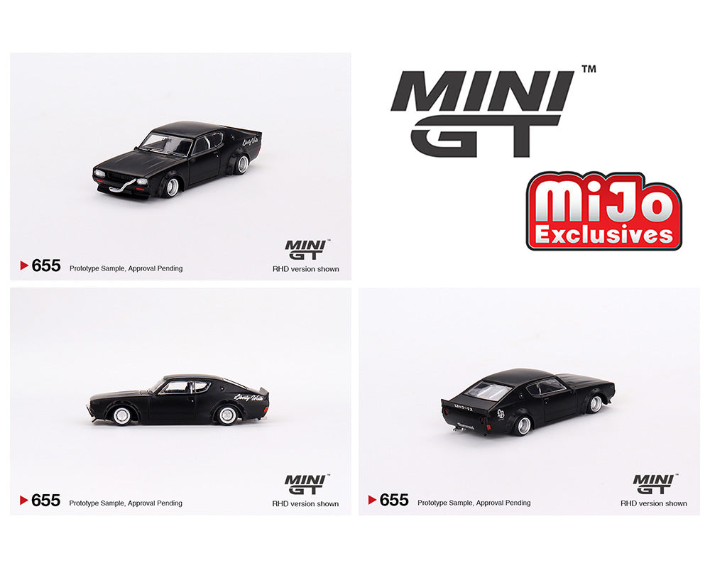 [ETA:  Apr 2024 ] Mini GT 1/64 Nissan Skyline Kenmeri Liberty Walk – Matt Black – MiJo Exclusives