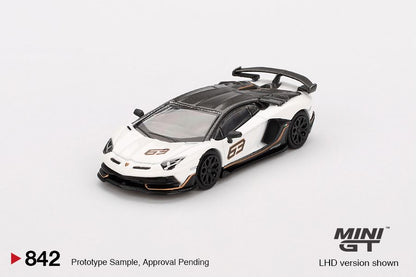 [ETA:  Apr 2025 ] Mini GT 1/64 Lamborghini Aventador SVJ 63  Bianco Asopo