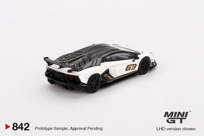 [ETA:  Apr 2025 ] Mini GT 1/64 Lamborghini Aventador SVJ 63  Bianco Asopo