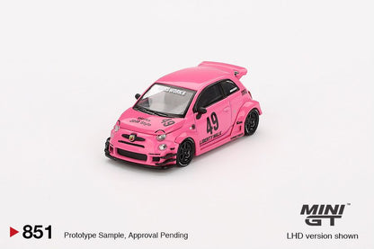 [ETA:  Apr 2025 ] Mini GT 1/64 ABARTH 595 LB-WORKS x Abas Works  Pink