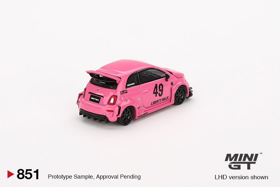 [ETA:  Apr 2025 ] Mini GT 1/64 ABARTH 595 LB-WORKS x Abas Works  Pink