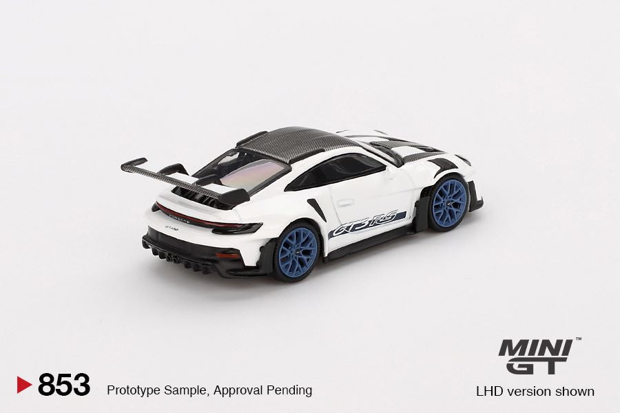 [ETA:  Apr 2025 ] Mini GT 1/64 Porsche 911 (992) GT3 RS Weissach Package White with Indigo Blue