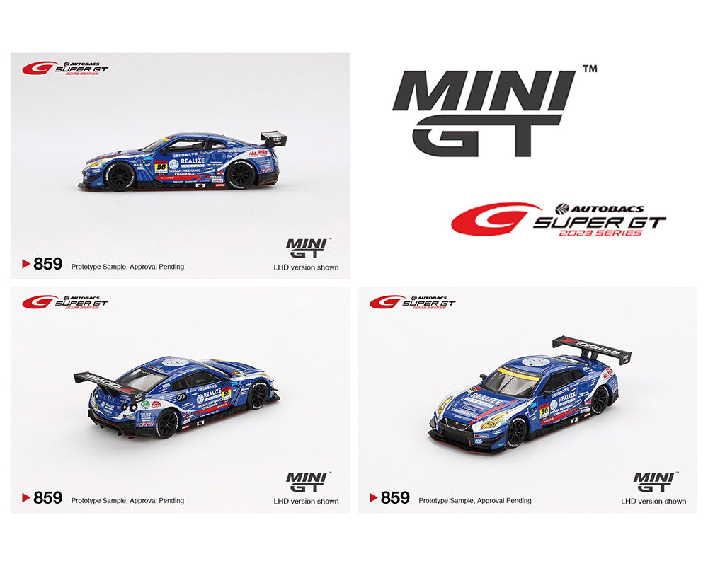 [ETA:  May 2025 ] Mini GT 1/64 Nissan GT-R NISMO GT3 
#56 " REALIZE NISSAN MECHANIC CHALLENGE GT-R" KONDO RACING  
2023 SUPER GT SERIES  / SUPER GT Blister Packaging