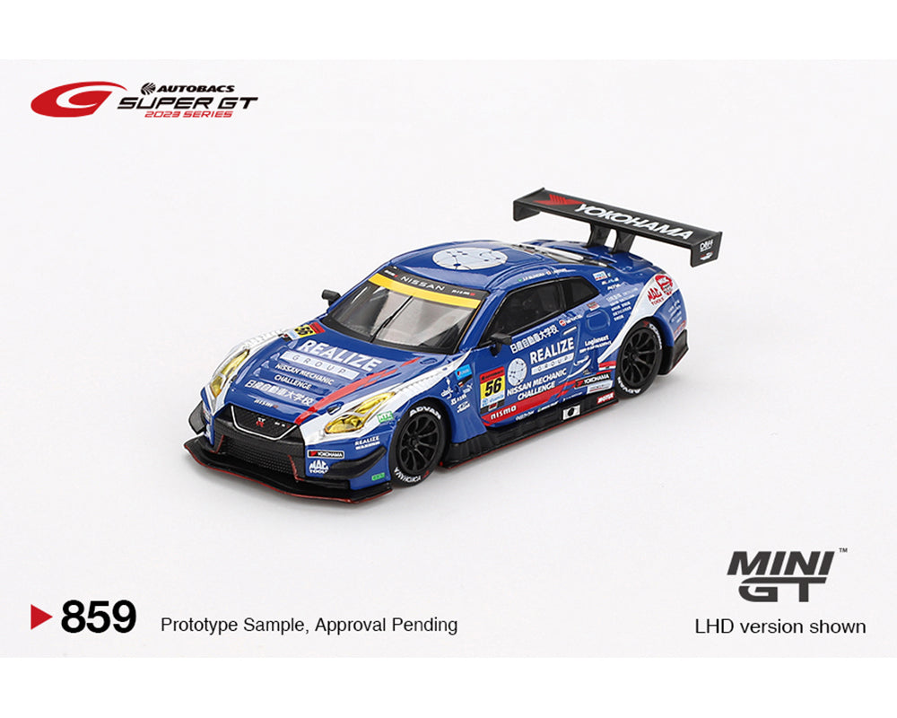 [ETA:  May 2025 ] Mini GT 1/64 Nissan GT-R NISMO GT3 
#56 " REALIZE NISSAN MECHANIC CHALLENGE GT-R" KONDO RACING  
2023 SUPER GT SERIES  / SUPER GT Blister Packaging