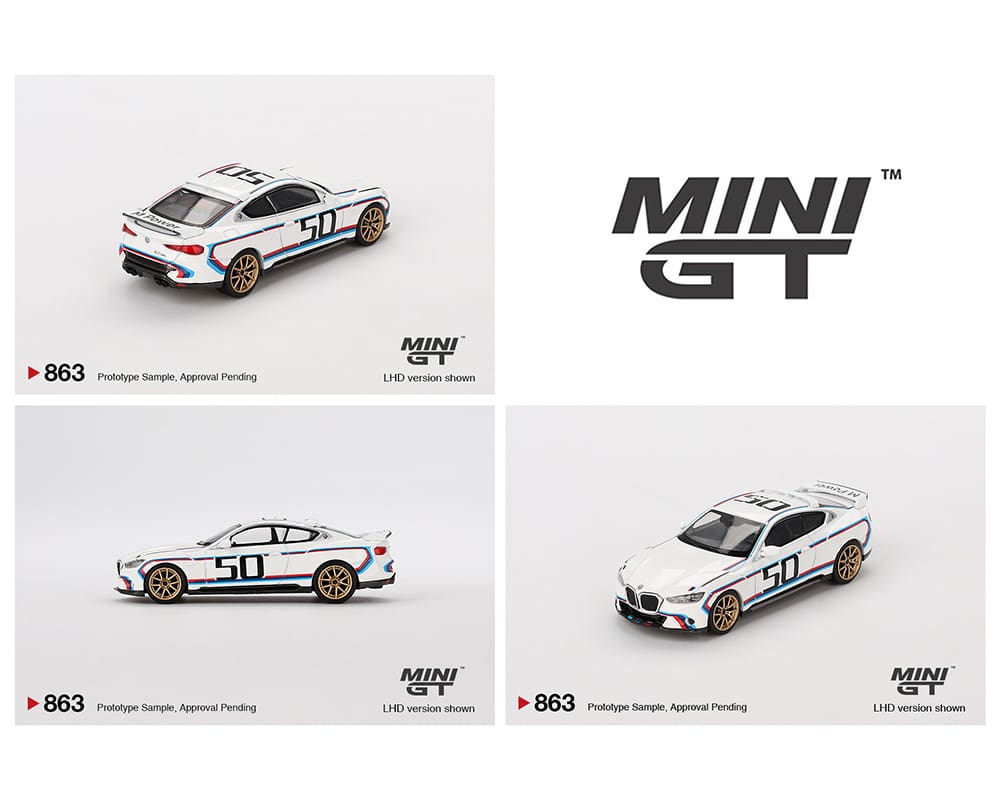 Mini GT 1/64 BMW 3.0 CSL White MGT00863-CH – Black Ice Diecast