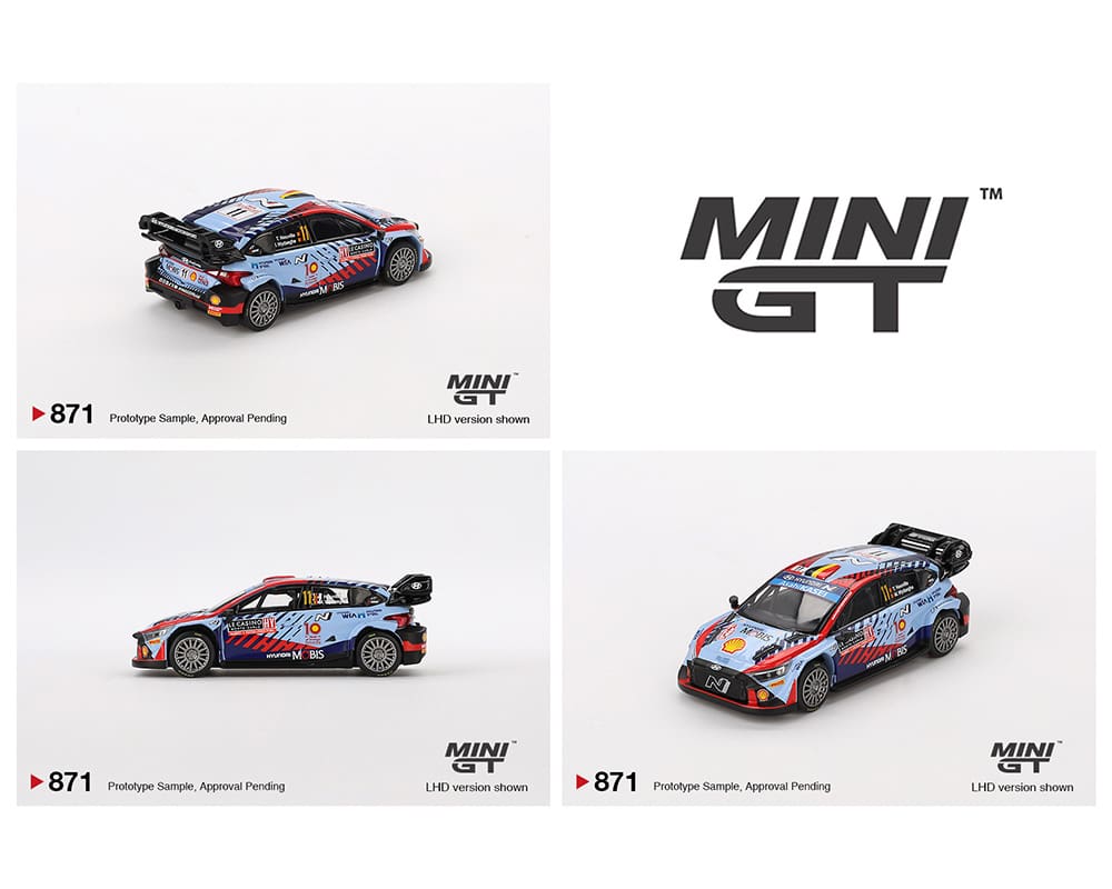 [ETA:  Jun 2025 ] Mini GT 1/64 Hyundai i20 N Rally1 Hybrid #11  
2024 Rallye Monte-Carlo Winner