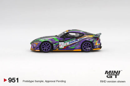 Mini GT 1/64 Japan Exclusive Toyota GR Supra KUHL 2021 D1GP EVANGELION RACING 2021- Limited Edition