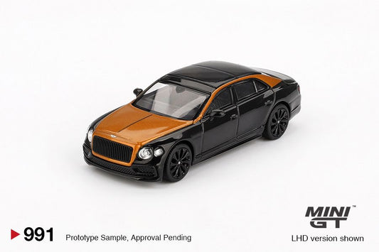 [ETA:  Oct 2025 ] Mini GT 1/64 Bentley Flying Spur Orange Flame / Onyx