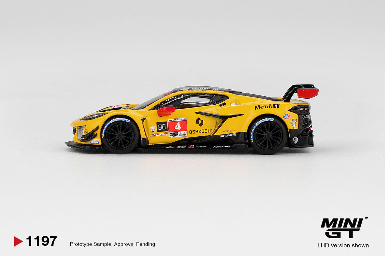 [ETA:  Sep 2026 ] Mini GT 1/64 Chevrolet Corvette Z06 GT3.R #4 Corvette Racing by Pratt Miller Motorsports 2025 IMSA Daytona 24 Hrs