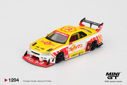 [ETA:  Sep 2026 ] Mini GT 1/64 Nissan LB-ER34 Super Silhouette SKYLINE Suppaiman Okinawa