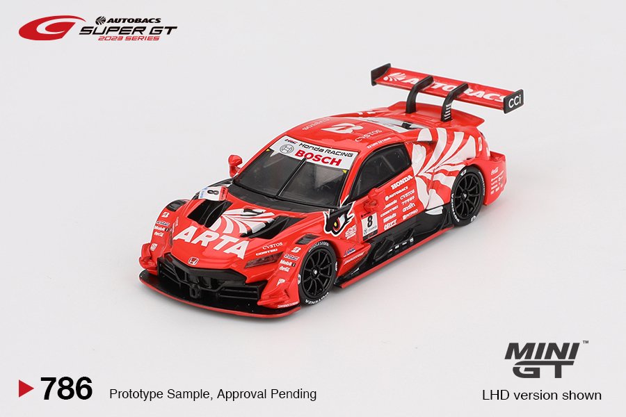[ETA:  Oct 2025 ] Mini GT 1/64 Honda NSX-GT "Type S" GT500 #8 "ARTA MUGEN NSX-GT " ARTA 2023 SUPER GT Series ***Blister Packaging***