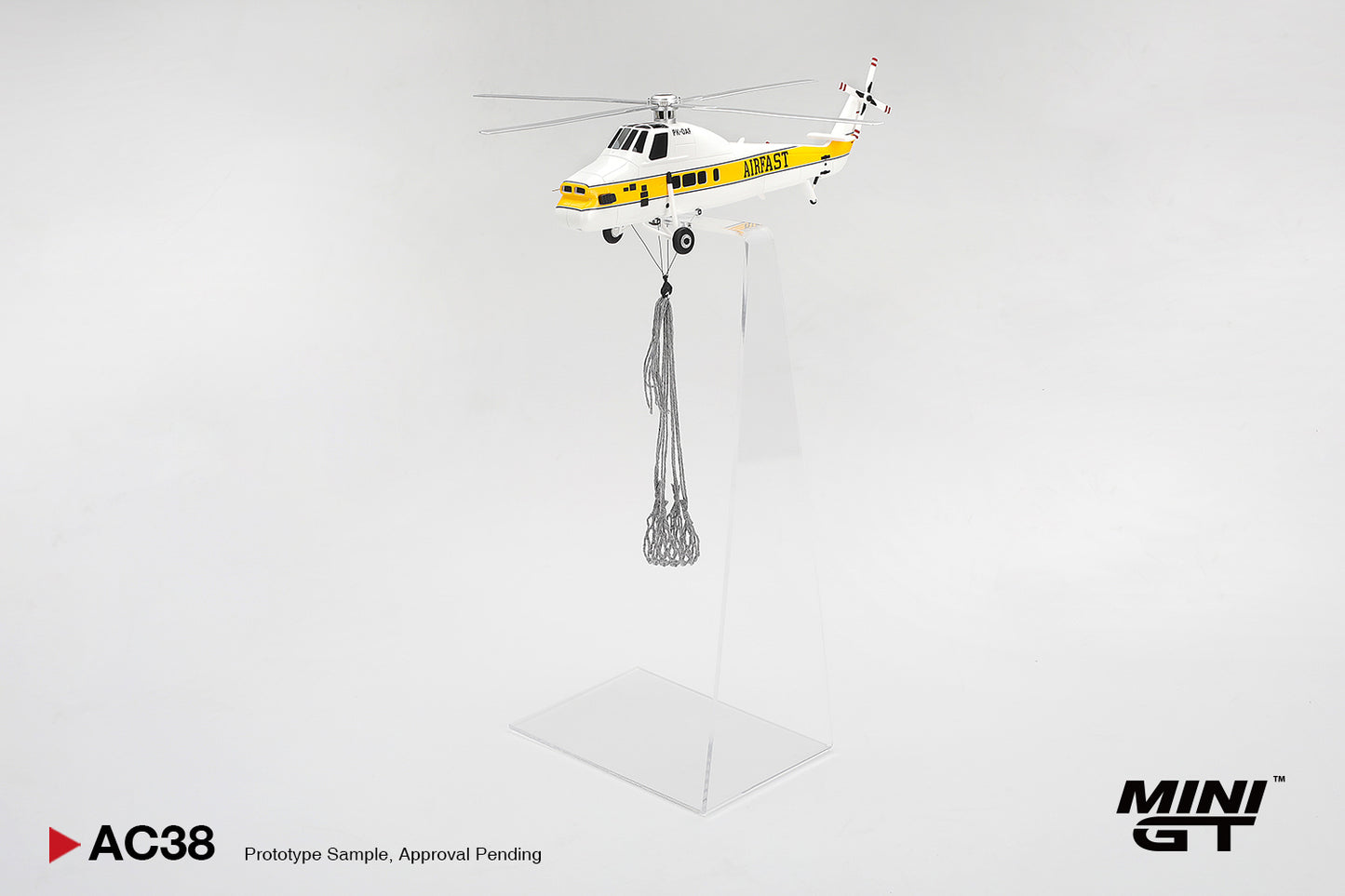 [ETA:  Jan 2027 ] Mini GT 1/64 Sikorsky S58T Helicopter 1985 Camel Trophy