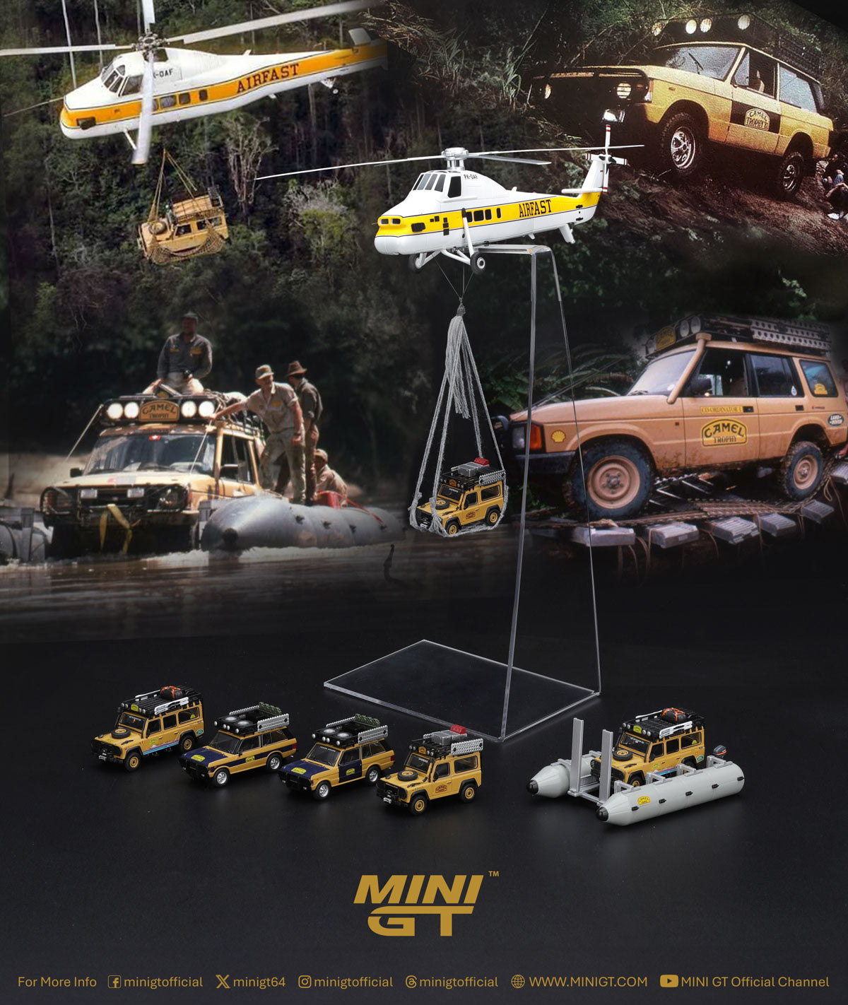 [ETA:  Jan 2027 ] Mini GT 1/64 Range Rover 1981 Camel Trophy Sumatra N.Sudmann & F.Hofmann