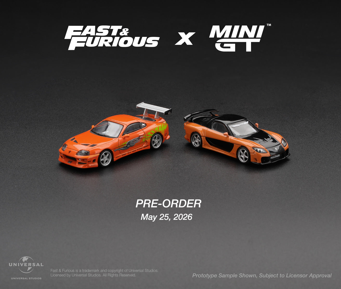 [ETA:  Dec 2026 ] Mini GT 1/64 Toyota Supra BOMEX " The Fast and the Furious" Brian O'Conner