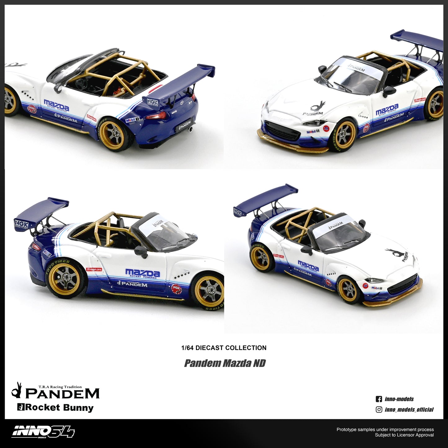 [ETA:  Sep 2026 ] Inno64 1/64 Mazda MX-5 (ND) Miata "PANDEM ROCKET BUNNY" V1.0