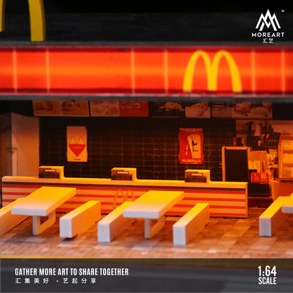 MoreArt 1/64 McDonald's Restaurant Parking Lot Scene