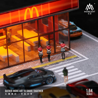 MoreArt 1/64 McDonald's Restaurant Parking Lot Scene