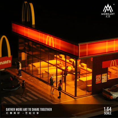 MoreArt 1/64 McDonald's Restaurant Parking Lot Scene