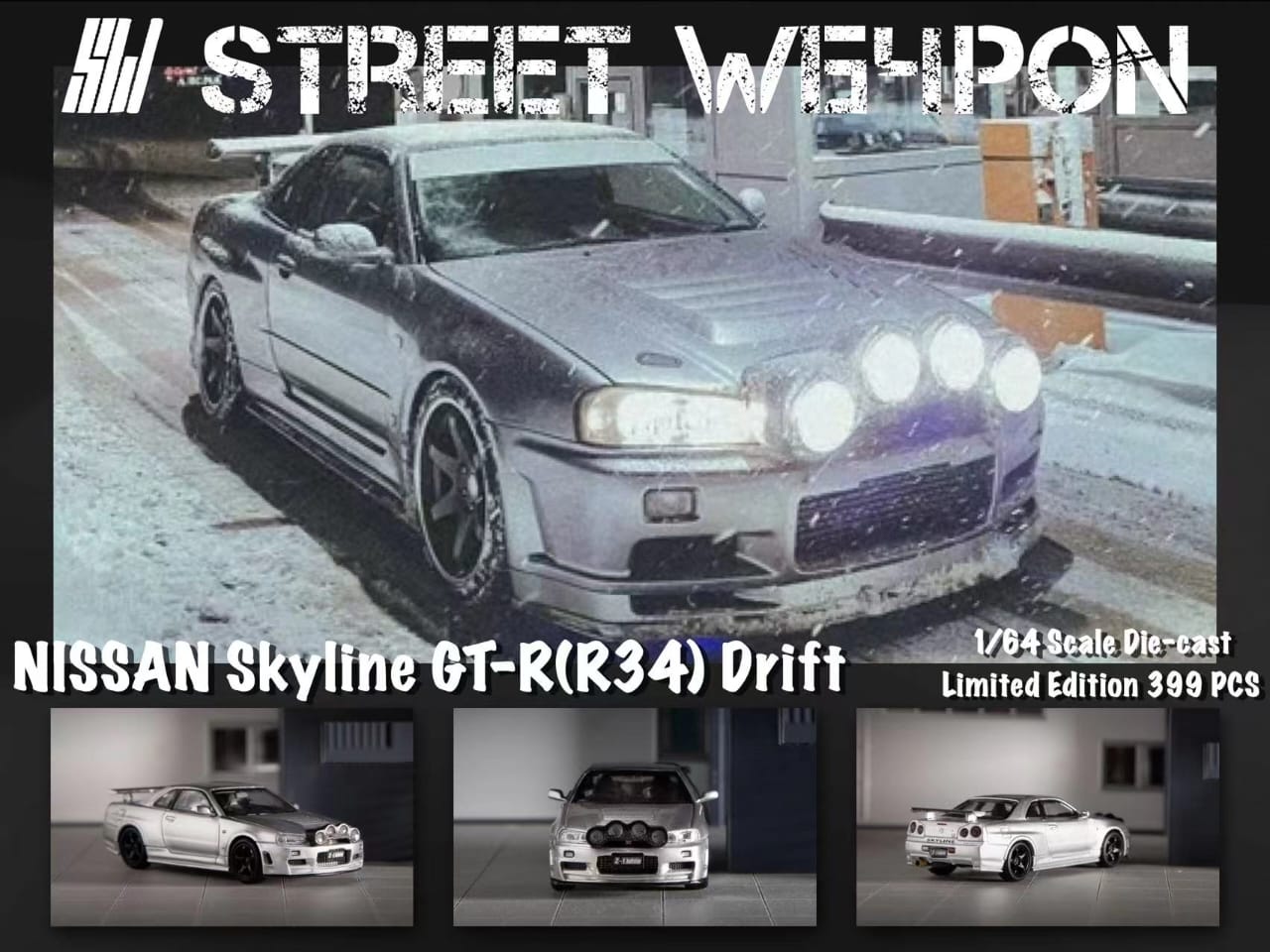 Stance Hunter x Street Weapon 1/64 Skyline GT-R R34 Nismo Z-Tune