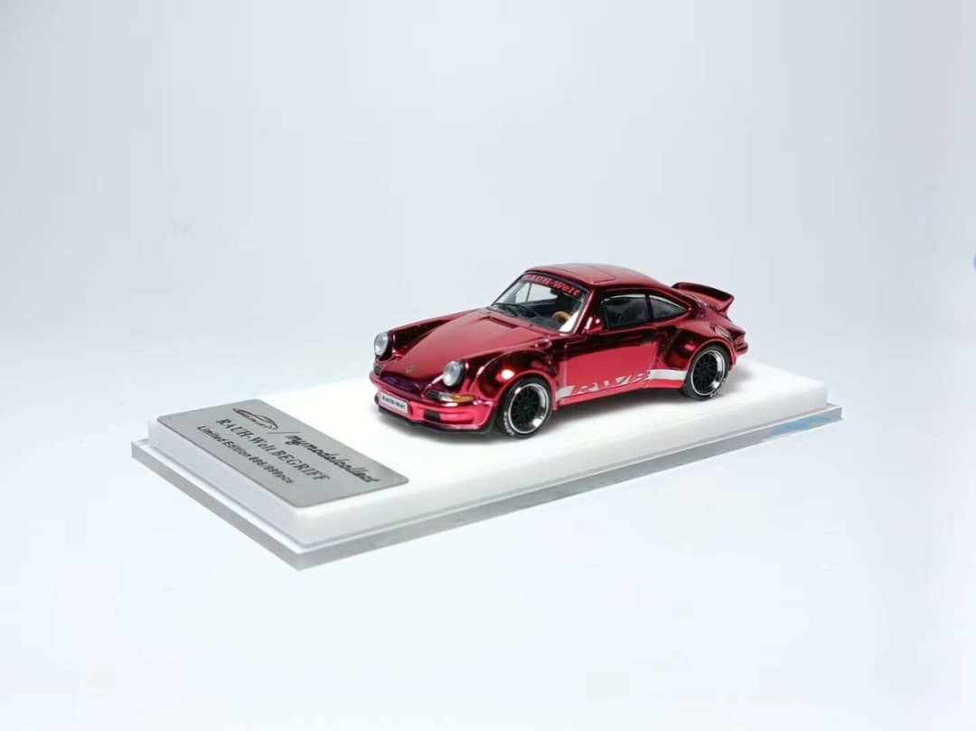 Model Collect 1/64 911 Carrera Coupe Backdate Duck Wing Chrome Red