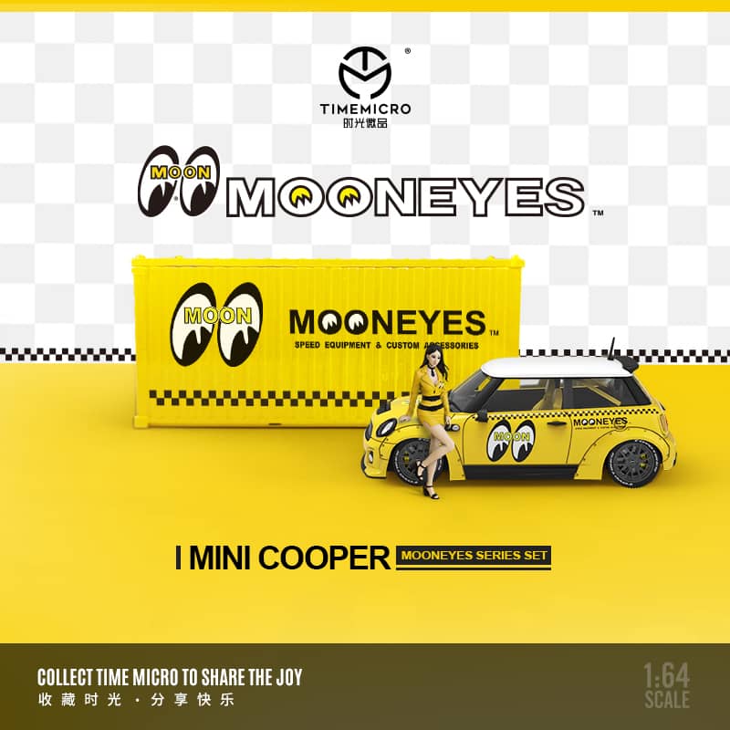 Time Micro 1/64 Mini Cooper(R56) Mooneyes Livery – Black Ice Diecast