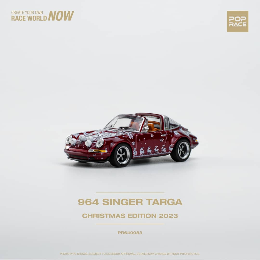 Pop Race 1/64 Singer 911 964 Christmas Targa Red