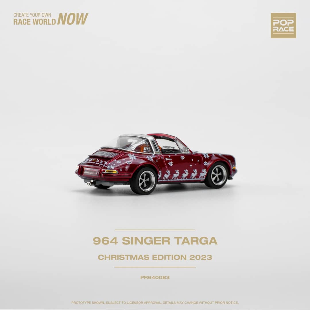 Pop Race 1/64 Singer 911 964 Christmas Targa Red