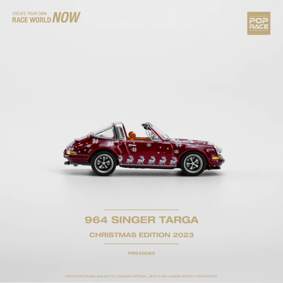 Pop Race 1/64 Singer 911 964 Christmas Targa Red