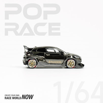 Pop Race 1/64 GR Yaris Pandem Rocket Bunny Chrome Black