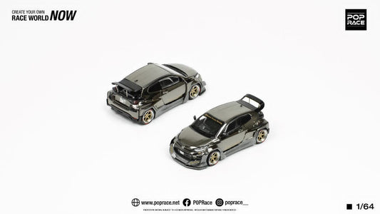 Pop Race 1/64 GR Yaris Pandem Rocket Bunny Chrome Black